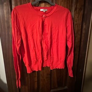 CAbi Vibrant Orange Chopped Women's Cardigan